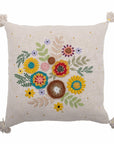 Pico Floral Embroidered Cushion