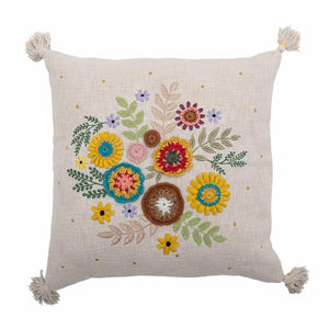 Pico Floral Embroidered Cushion