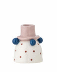 Hand Painted Ceramic Candle Holder / Rose