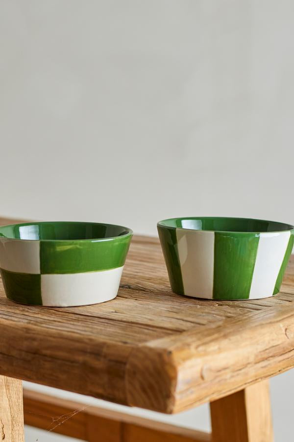Floki Checkerboard Bowl / Green