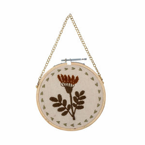 Embroidered Floral Wall Hanging