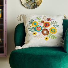 Load image into Gallery viewer, Pico Floral Embroidered Cushion