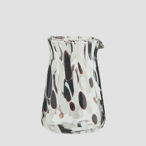 Brown Speckled Glass Milk Jug