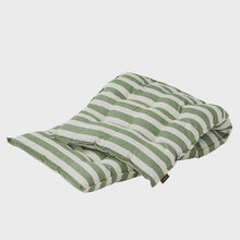 Load image into Gallery viewer, Green and White Striped Mattress / 55x155cm