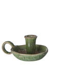 Green Candle Holder with Handle