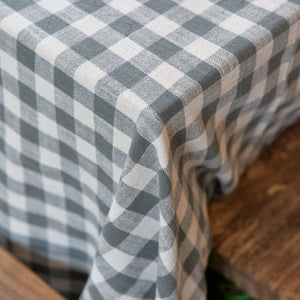 Gingham Cotton Tablecloth / Green