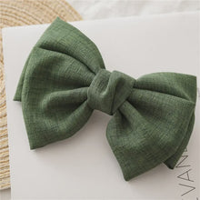 Load image into Gallery viewer, Linen Hair Bow / Colours