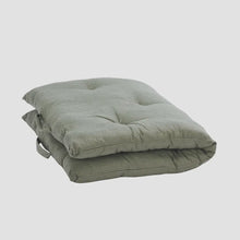 Load image into Gallery viewer, Green Striped Woven Bench Cushion