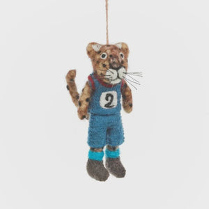 Felt Running Cheetah Tree Decoration