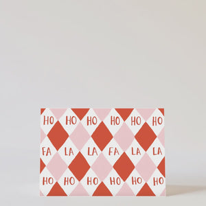 Harlequin Ho Ho Fa La La Card