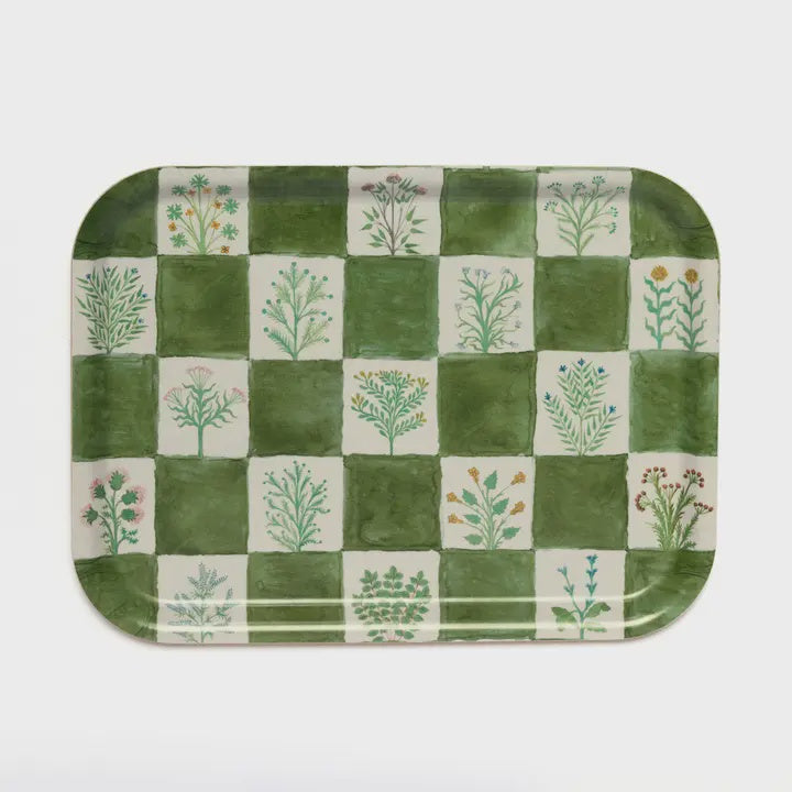 Illustrated Herbs Birchwood Tray