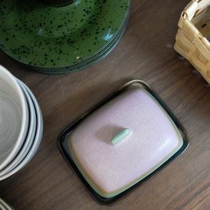 HKliving 70s Ceramics: Butter Dish, Mercury