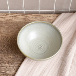 HK Living Rustic Salad Bowl in Green/ Grey