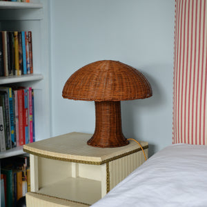 Rattan Mushroom Table Lamp Natural