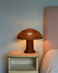 Rattan Mushroom Table Lamp Natural