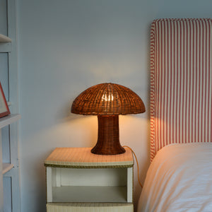 Rattan Mushroom Table Lamp Natural