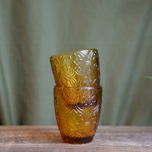 Load image into Gallery viewer, Amber Glass Glass Tumblers Set of 4
