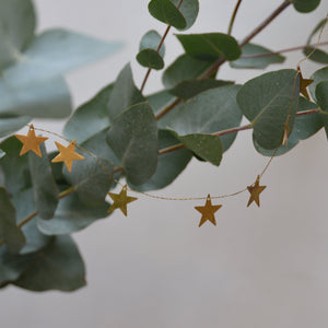 Brass Star Christmas Garland
