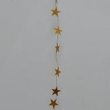 Load image into Gallery viewer, Brass Star Christmas Garland