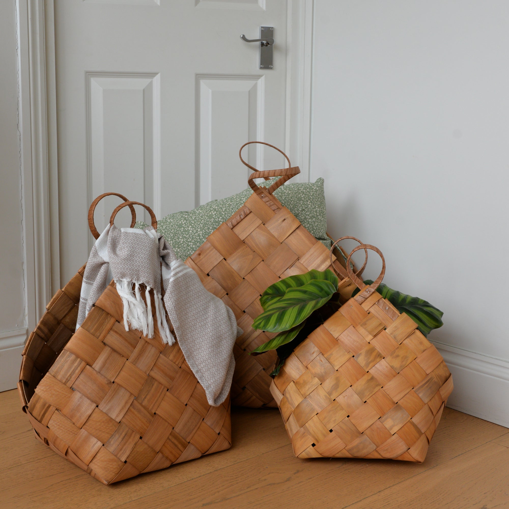 House Doctor Conical Woven Baskets (Choice of three sizes)