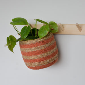 Seagrass Basket / Orange stripe