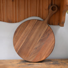 Load image into Gallery viewer, Round Wood Cutting/Serving Board