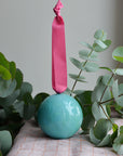Light Blue Colourblock Bauble