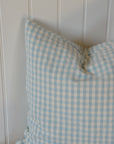 Gingham Cushion / Light Blue