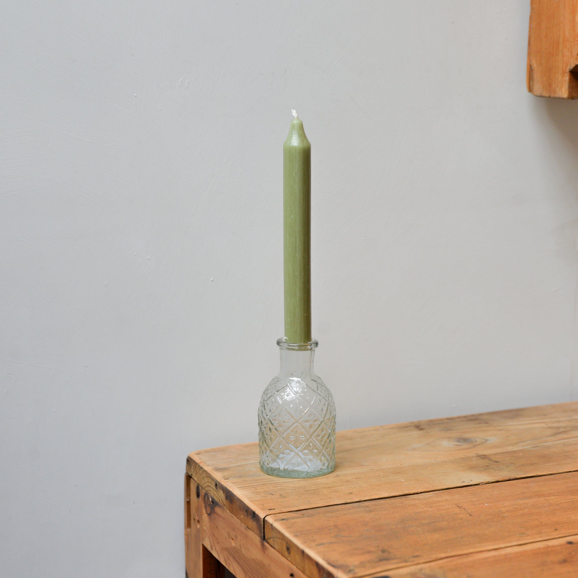 Vintage Pharmacy Glass Candle Holders