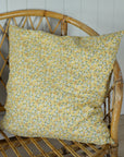 Yellow Floral Cushion 60 x 60 cm