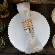 Load image into Gallery viewer, Embroidered Linen Napkin / Mistletoe