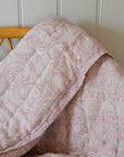 Soft Cotton Quilt / Pink Aya Rose and Paisley Print
