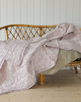 Soft Cotton Quilt / Pink Aya Rose and Paisley Print