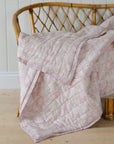 Soft Cotton Quilt / Pink Aya Rose and Paisley Print