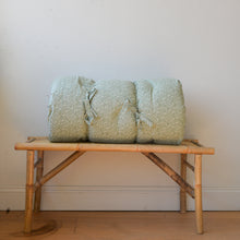 Load image into Gallery viewer, Bench Cushion/Mattress Green and White Flower Pattern