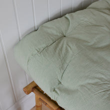 Load image into Gallery viewer, Bench Cushion/ Mattress Green and White Stripe