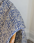 Block Patterned Blue Quilt
