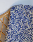 Block Patterned Blue Quilt
