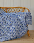 Soft Cotton Quilt / Blue and White Floral