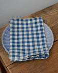 Blue and White Gingham Check Napkin