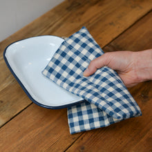 Load image into Gallery viewer, Blue and White Gingham Check Pot Holder