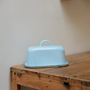 Blue Enamel Butter Box