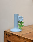 Blue Flower Ceramic Candle Holder