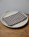 Brown and White Gingham Check Napkin