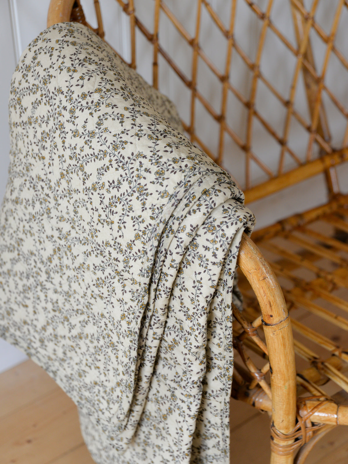 Brown Floral Quilt