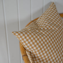 Load image into Gallery viewer, Brown Gingham Cushion