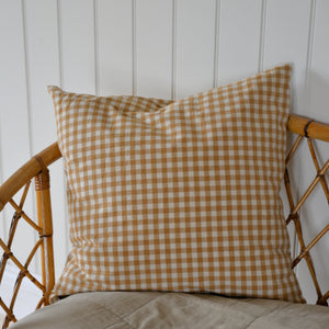 Brown Gingham Cushion