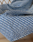 Cream and Blue Striped Quilt