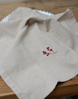 Embroidered Napkin / Winterberry Branch