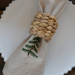 Embroidered Linen Napkins Trees